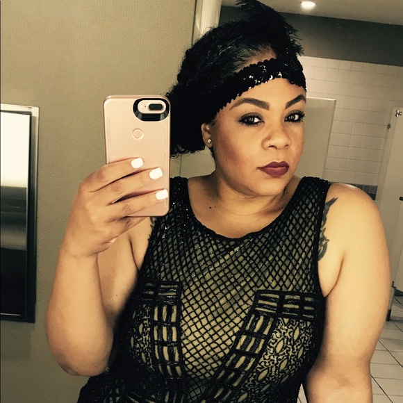 FLAPPER DRESS FROM UNIQUE VINTAGE ALL BEADED - Picture 5 of 6